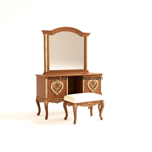 Meja Rias Ukir Jati Mewah