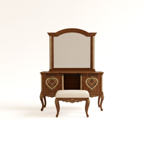 Meja Rias Ukir Jati Romantic Elegance