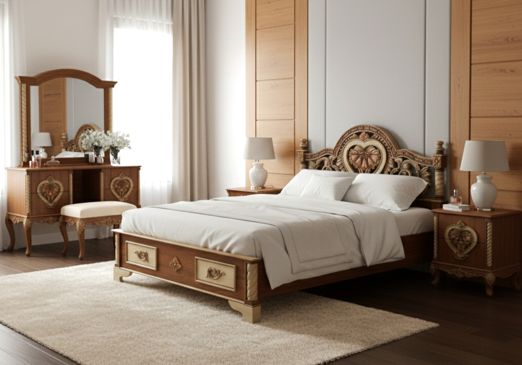 set kamar tidur jati mewah