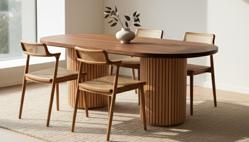 set meja makan domura