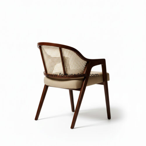 Kursi Jati Rotan Retro Curvina