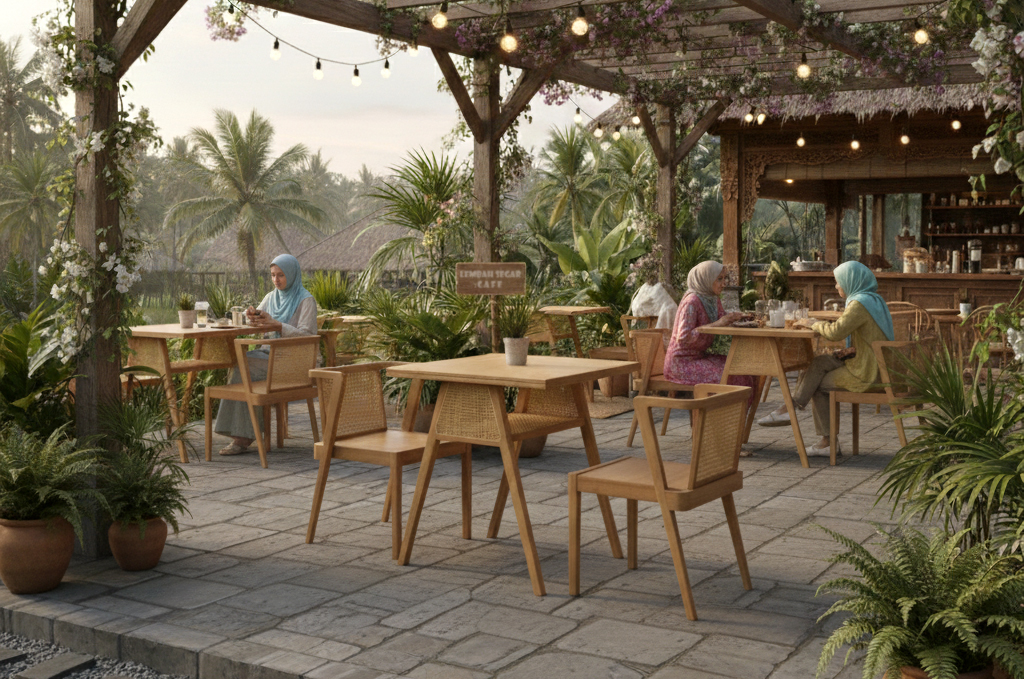 Set meja makan cafe cansa